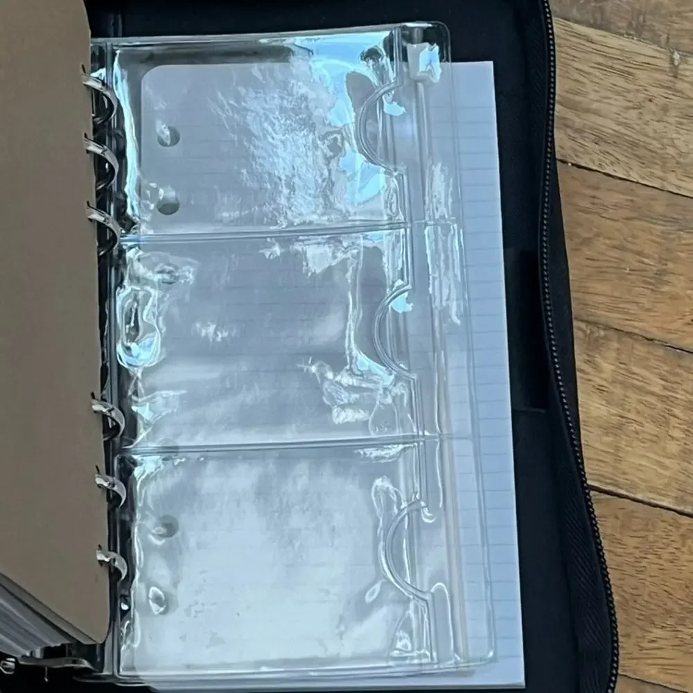 Day Timer Organizer Black Binder Zip-Around 8.5